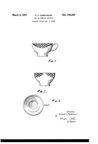 Indiana Cup Design Patent D162289-1