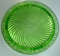 Hocking Spiral Optic Cake Plate