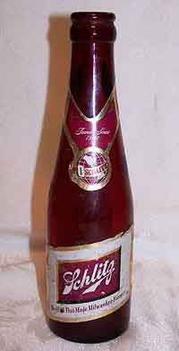 Anchorglass Royal Ruby Schlitz Beer Bottle