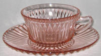 Hocking Queen Mary Cup and Saucer