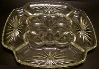 Hocking Early American Pressed Glass Egg Plate