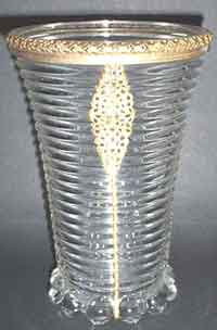 Hocking Manhattan Vase w/ Ormolu Decoration