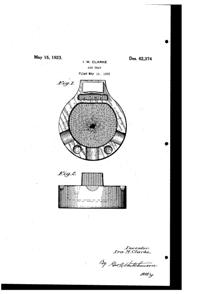 New Martinsville Ash Tray Design Patent D 62374-1