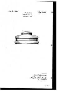 New Martinsville Puff Box Design Patent D 70952-1