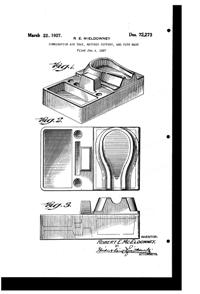 New Martinsville Pipe Smoker's Ash Tray Design Patent D 72273-1