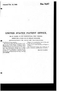 New Martinsville #1926 Puff Box Design Patent D 74417-2