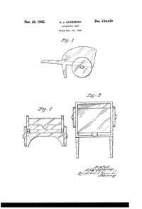 New Martinsville # 508 Cigarette Cart Design Patent D134419-1