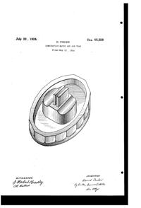 Paden City #   4 Ash Tray Design Patent D 65259-1