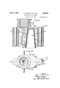 Duncan & Miller #  12 Rocket Vase et al Patent 1996910-4