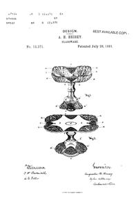 Duncan  Shell & Tassel Compote & Cake Stand Design Patent D 12371-1