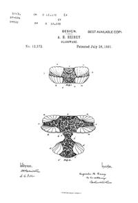 Duncan  Shell & Tassel Bowl & Cake Stand Design Patent D 12372-1