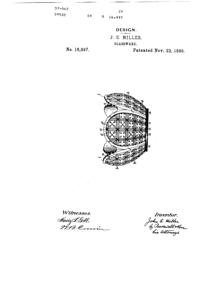Duncan & Miller #1003 Maltese Cross Bowl Design Patent D 16997-1