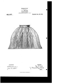 Duncan & Miller Light Fixture Shade Design Patent D 42107-1