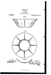 Duncan & Miller #  91 Bowl Design Patent D 50398-1