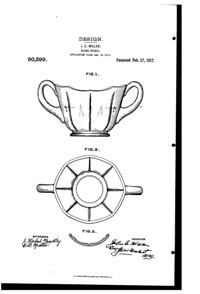 Duncan & Miller #  91 Sugar Design Patent D 50399-1