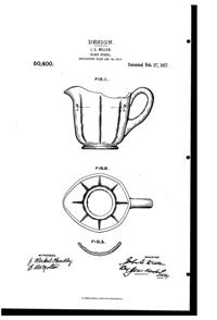 Duncan & Miller #  91 Creamer Design Patent D 50400-1