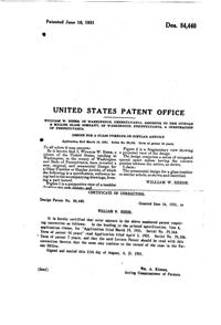 Duncan & Miller #  21 Plaza Tumbler Design Patent D 84440-2