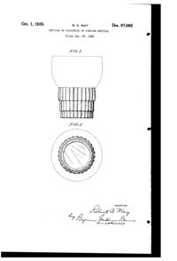 Duncan & Miller # 111 Terrace Tumbler Design Patent D 97082-1
