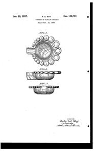 Duncan & Miller # 301 Teardrop Ash Tray Design Patent D102761-1