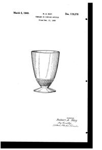Duncan & Miller # 301 Teardrop Footed Tumbler Design Patent D119278-1