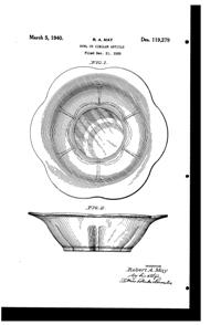 Duncan & Miller # 115 Canterbury Bowl Design Patent D119279-1