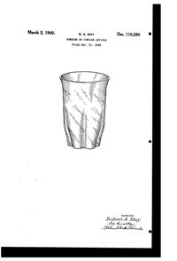 Duncan & Miller # 115 Canterbury Tumbler Design Patent D119280-1