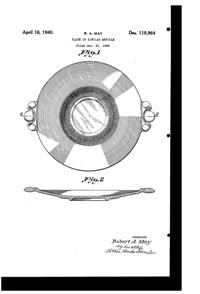 Duncan & Miller # 301 Teardrop Plate Design Patent D119964-1