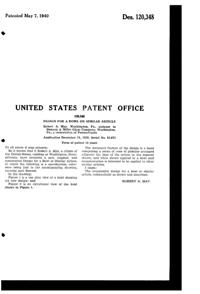 Duncan & Miller # 301 Teardrop Bowl Design Patent D120348-2
