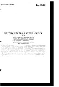 Duncan & Miller #  41 Early American Sandwich Plate Design Patent D120349-2