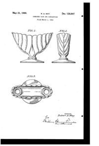 Duncan & Miller # 122 Sylvan 2-Lite Candle Vase Design Patent D120647-1