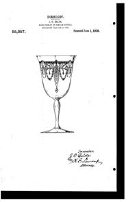 Central # 408 Linda Etch Design Patent D 55357-1