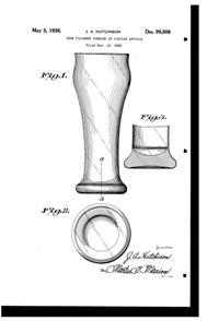 Central #1661 Sham Pilsner Design Patent D 99508-1