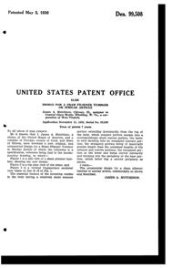 Central #1661 Sham Pilsner Design Patent D 99508-2