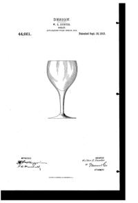 Morgantown #7993 Horner Goblet Design Patent D 44661-1