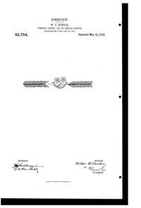 Morgantown # 721 Mayerling Etch Design Patent D 45754-1