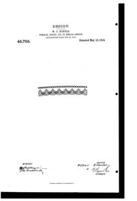 Morgantown Needle Etch Design Patent D 45755-1
