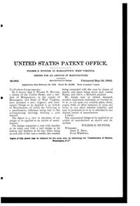 Morgantown # 735 Richmond Etch on Goblet Design Patent D 49062-2