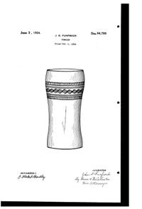 Morgantown Tumbler with Needle Etch Design Patent D 64799-1