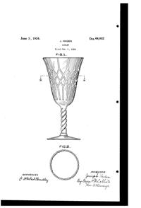 Morgantown #7596 Geneva Goblet Design Patent D 64802-1