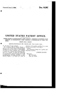 Morgantown #7596 Geneva Goblet Design Patent D 64802-2