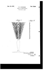 Morgantown Palm Optic Goblet Design Patent D 72968-1