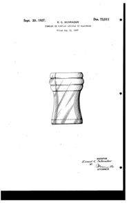 Morgantown Tumbler Design Patent D 73511-1