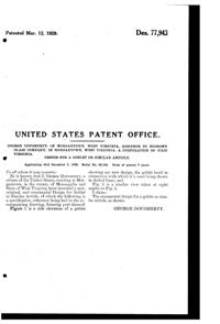 Morgantown #7625 Paramount Goblet Design Patent D 77943-2