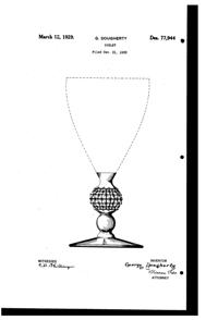 Morgantown #7643 Golf Ball Goblet Design Patent D 77944-1