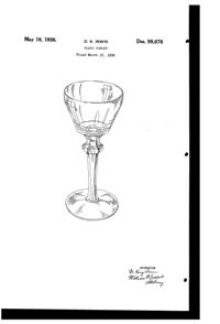 Morgantown Goblet Design Patent D 99676-1