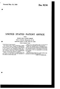 Morgantown Goblet Design Patent D 99744-2