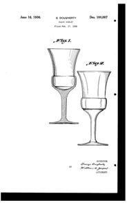 Morgantown Goblet Design Patent D100007-1