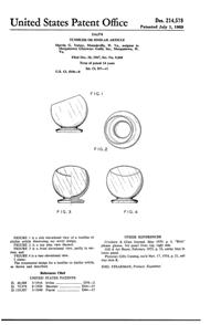 Morgantown #3010 Oddball Tumbler Design Patent D214578-1