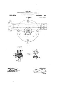 Fostoria Glass Salt Shaker Top Patent  902865-2