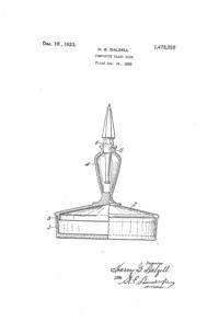 Fostoria #2276 Combination Puff Box & Perfume Patent 1478026-1